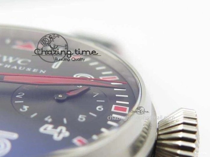 MIROTIME 0509 RelaxedFit Big Pilot Real PR IW500435 “Muhammad Ali” ZF Best Edition On Black Leather Strap A 7295